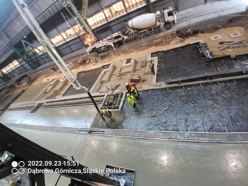 Zdjęcie z realizacji: Instalacja do cięcia slabów, ArcelorMittal Dąbrowa Górnicza